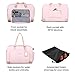 BAGSMART Weekender Bag Travel Duffle Bag Large Carry On Overnight Bag for Women, Pink, 27L