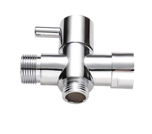 Beautifulhouse Cloth Diaper Toilet Sprayer Kit, Chrome Hand Held Bidet Shattaf, Metal Hose, T-Valve (7/8 inch), and Mounting Clip Attachment Adapter