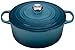 Le Creuset LS2501-286MSS Signature Enameled Cast-Iron Round French (Dutch) Oven, 7-1/4-Quart, Marine