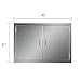 CO-Z Outdoor Kitchen Doors, 304 Brushed Stainless Steel Double BBQ Access Doors for Outdoor Kitchen, Commercial BBQ Island, Grilling Station, Outside Cabinet, Barbeque Grill, Built-in (30.5