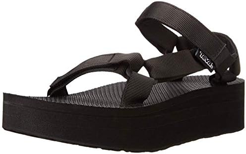 teva flatform universal chunky sandals in black