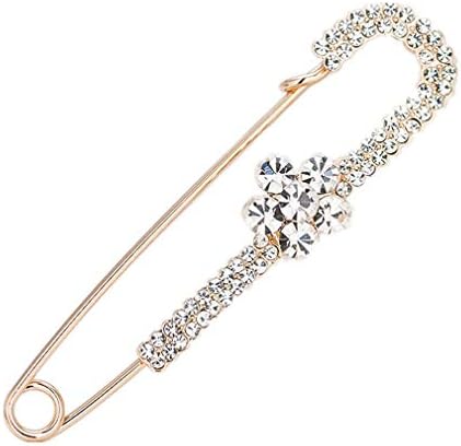 Fashion Flower Rhinestone Brooch Wedding Bridal Bouquet Brooch Pin Formal Dress Crystal Boutonniere Brooch Clip Charm Jewelry for Women Ladies by SamGreatWorld