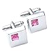 JOVIVI® 4Pairs Stainless Steel Mens Classic Modern Ornate Pattern Style Dress Shirt Cufflinks Mix Design Set (Pink)