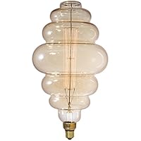 Bulbrite Nostalgic Collection Grand Nostalgics, 60 Watt, Incandescent, Dimmable, Beehive, E26 Standard Base, 2200K (Amber Lig