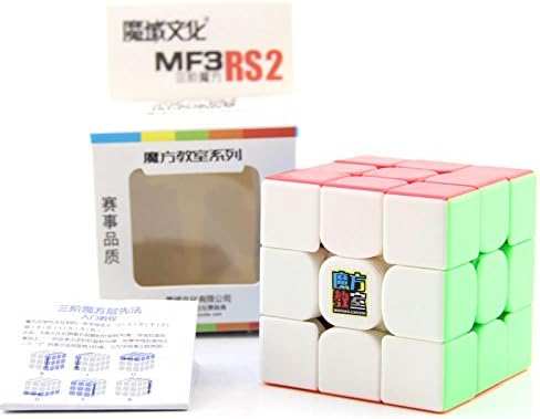 GoodPlay MoYu Cubing Classroom MF3RS2 Magic Cube MF3RS 2 V2 3x3 Speed Cube Enhance Version 3x3x3 Cube, Come with one MoYu Bag as Gift (Stickerless)