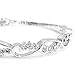 Glamorousky Wavy Bangle with Silver Austrian Element Crystals