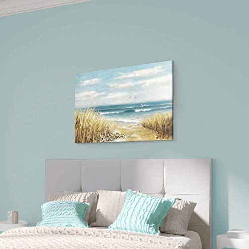 ARTISTIC PATH Abstract Beach Painting Wall Art Seashore Artwork Hand