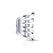 Bling Jewelry Modern Lines Geometric 925 Sterling Silver Single Ear Cuff