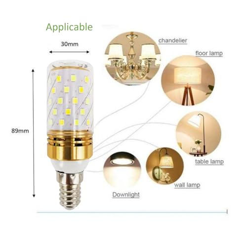 E14 LED Bulb 10 Packs 3 in 1 Color Changing to Daylight | Warm White | Cool White, 12W Equivalent to 100W Incandescent Bulb & 90% Energy Saving, Uses for Chandeliers, Wall & Table Lights