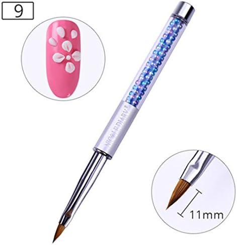 Liner Painting Pen UV Gel Drawing Brush With Cap Gradient Pearl Laser Rhinestone Handle Manicure Nail Art Tool 9