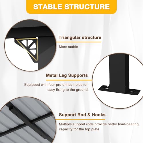 EBE 8' x 8' Hardtop Lean-To Gazebo Review: Wall-Mounted Patio Cover image 18