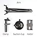 Sagetec Tablet Holder, Two Mounting Options, 360 Rotation, Heavy Duty Iron Arm, Holder Mount Stand for iPad, iPhone, Kindle Fire and More