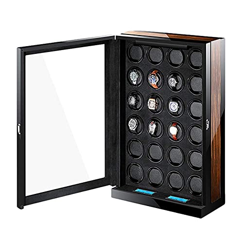EUQKKWLOY Watch Winder Automatic Watch Winder,Automatic Watch Winder Box LCD Touch Screen Display Soft Flexible Watch Pillows Built-in Blue LED Light Quiet Motor Watch Winder Watch Winder
