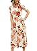 FARYSAYS Women's Spring Floral Printed Short Sleeve Empire Flower Maxi Dress