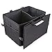 EZOWare Trunk Organizer Cargo Trunk Collapsable Storage Container Bin Box with Handle for Minivan, Vans, Cars, SUV Rear or Backseat - Black
