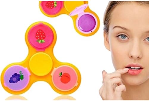 2017 Hot Fingertips gyro Balms Lip with 3 Fruit Flavoured Lip Balms Lip Gloss Portable Mini Lip Balm