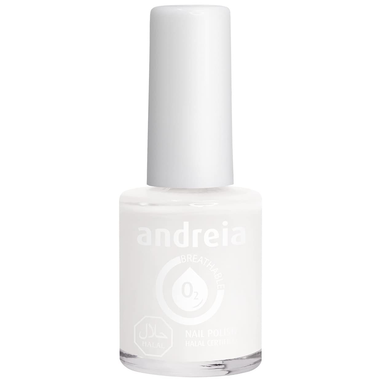 Andreia Halal Breathable Nail Polish Varnish - Water Permeable - B20 Pearl White - Shades of Clear and Blue | 10.5 ml