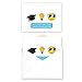 Emoji Graduation Card Pack - Set of 18 Cards, Blank Inside with White envelopes