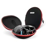 Brainwavz Large Hard Headphone Case - Suitable For Most Headphone Sizes - Removable Internal Pouch & Carrying Strap Included