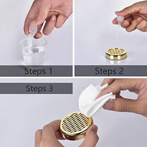 FUNEW Cigar Humidor Humidifier, Mini Round Size Humidifier with 3M Double Sided Tape for 20-80 Cigars Humidor Gold Plastic Humidifier for Cigars Humidor Box Portable Travel Cigar Humidor Case