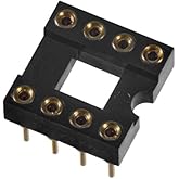 Bridgold 20pcs 2 Row Full Gold Plated Round Hole Solder Type Adapter DIP-8. | Solder Type Sockets Adapter