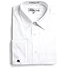 Gentlemens Collection Men's French Cuff Solid Dress Shirt (Cufflink Included)