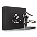 Rabbit Wine Bottle Opener Set: Bronze Metal Manual Wine Opening Accessories Tool Kit for Red, White or Rose Bottles with Elegant Portable Rabbit Opener, Black Foil Cutter, Spiral Corkscrew and Stand