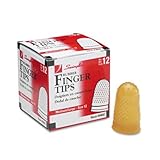 Swingline Products - Swingline - Rubber Finger Tips, Size 12, Medium/Large, Amber, 12/Pack - Sold As 1 Dozen - Tough, high quality tips last a long time. - Surface nubs ensure positive grip. - Extra thick material at tip for longer wear. - High grade rubb