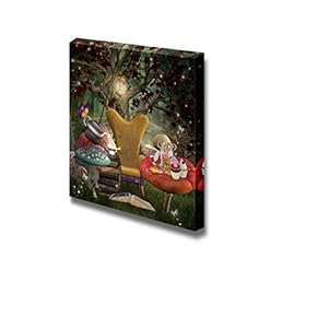 Canvas Prints Wall Art - Midsummer Night Dream Series - a Place for Reading | Modern Wall Decor/Home Decoration Stretched Gallery Canvas Wrap Giclee Print. Ready to Hang - 12" x 12"