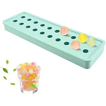 Ice Cube Trays, Sphere Ice Ball Maker, DiDaDi Novelty Food-Grade Silicone Round Ice Cube Mould DIY Mold Reusable for Chilling Bourbon Whiskey Cocktail Beverages Pudding Jelly Bar Home - 20 Cavities