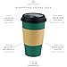 Glowcoast Disposable Coffee Cups With Lids - 16 oz To Go Coffee Cup (90 Pack). Large Travel Cups Hold Shape With Hot and Cold Drinks, No Leaks! Paper Cups with Insulated Sleeves Protect Fingers!
