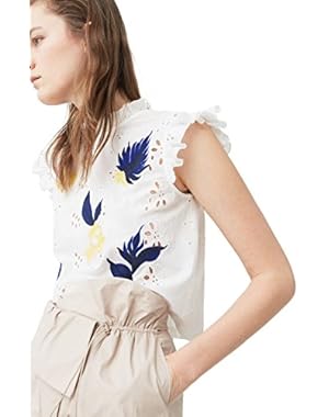 Mango Women's Openwork Embroidered Blouse