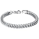 Opk Jewelry Fashion Stainless Steel Men's Bracelet Chain Wristband Bangle Men's Jewelry Gift 9.44 Inch