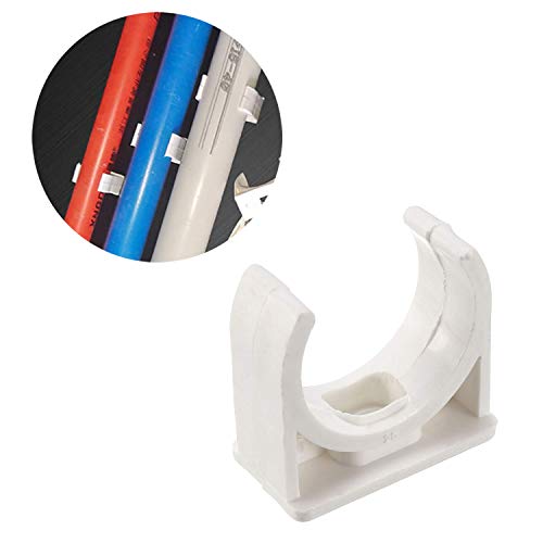 YouU PVC Water Supply Pipe Clamp Clips Fittings 32mm 25mm 20mm Inner Dia (50 pcs)