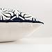 HWY 50 Decorative Couch Throw Pillow Cover 12x20 Inch Embroidered Cotton Small Floral Accent Rectangle Throw Pillows Case Cushion Covers for Sofa Living Room 1 Piece Navy Blue