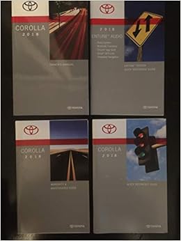 2018 Toyota Corolla Owners Manual Guide Book Toyota Books