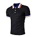Men's Tee,Neartime Jacquard Collar Polo Shirt for Men T-Shirt Tee Top