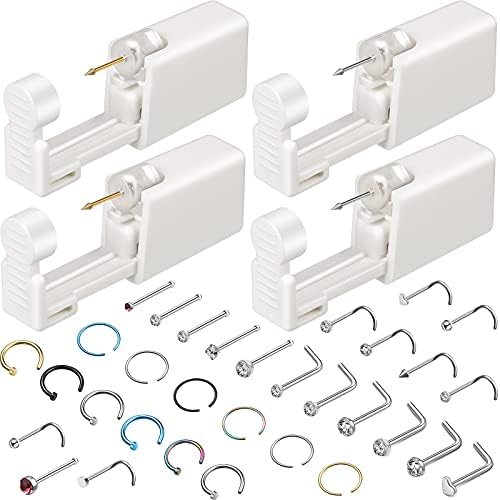 Honoson 36 Pieces Nose Ear Piercing Tool Kit Includes Pieces