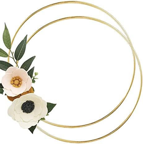 LECZIVOEN Pack 16inch/14/12/10/8/6/4inch Metal Floral Hoop