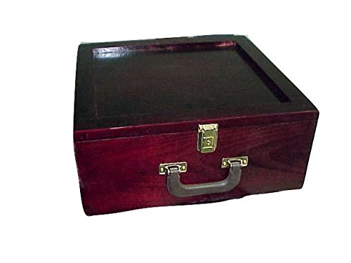 Card Storage Case for Baseball Cards Cherry/Mahogany P315C