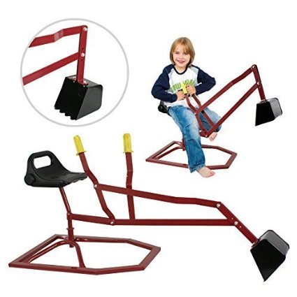 ZENY Kids Ride on Crane Digger Sandbox Excavator Toy Outdoor