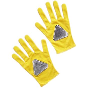 Disguise Gloves Yellow Power Ranger Costume Accessory