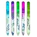 EZGO 5 Pieces Colorful Printed Pattern Crystal Glass Nail Files Set, Glass Files for Nails and Bonafide Beauty