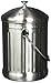 Stainless Steel Kitchen Countertop Compost Bin with Silicone Grip By Earth Cycle - 1 Gallon