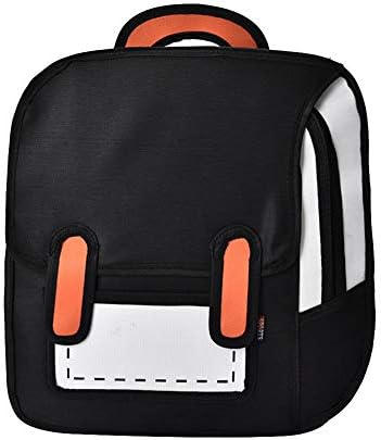 Highplus Fashion Creative Women 2D Drawing Backpack 3D Jump Style Cartoon School Bag