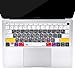 MOSISO Keyboard Cover Compatible with MacBook Air 13 inch 2019 2018 Release A1932 with Retina Display & Touch ID, Waterproof Dust-Proof Protective Silicone Skin, Mac OS X Shortcut, White