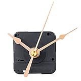 Mudder DIY Clock Movement Mechanism, 1/5 Inch Maximum Dial Thickness, 17/25 Inch Total Shaft Length (Gold)
