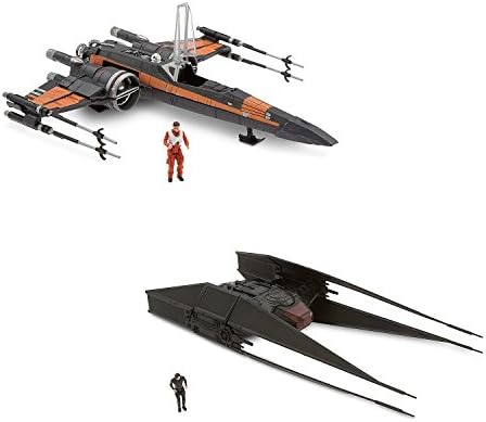 Star Wars TIE Fighter and X-Wing Fighter Set - Includes Kylo Ren and Poe Dameron
