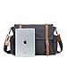 Classic Messenger Bag - Retro Leather Canvas Shoulder Satchel Bag Fit For 14