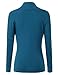 Doublju Soft Knit Cowl Neck Blouse Top for Women with Plus Size (Made in USA) Teal 2XL